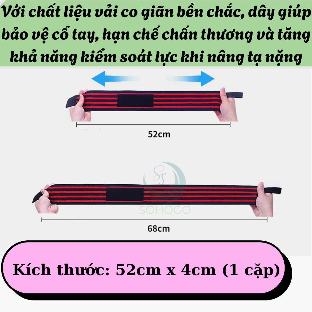 Bộ 2 Dây Quấn Cổ Tay Tập Gym Chống Trượt- Dây Hỗ Trợ Cổ Tay Khi Tập Tạ – Tập Lưng 2 Dây- Set 2 Đai Quấn Cổ Tay Chống Mỏi Khi Tập Thể Hình- Dây Quấn Tay Gym Tăng Lực Kéo – Bảo Vệ Cổ Tay 2 Cái– Co Giãn, Chống Trượt
