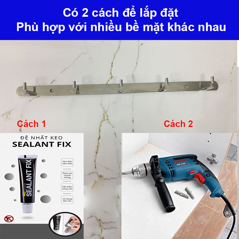 Cách lắp đặt móc treo quần áo Pimisi