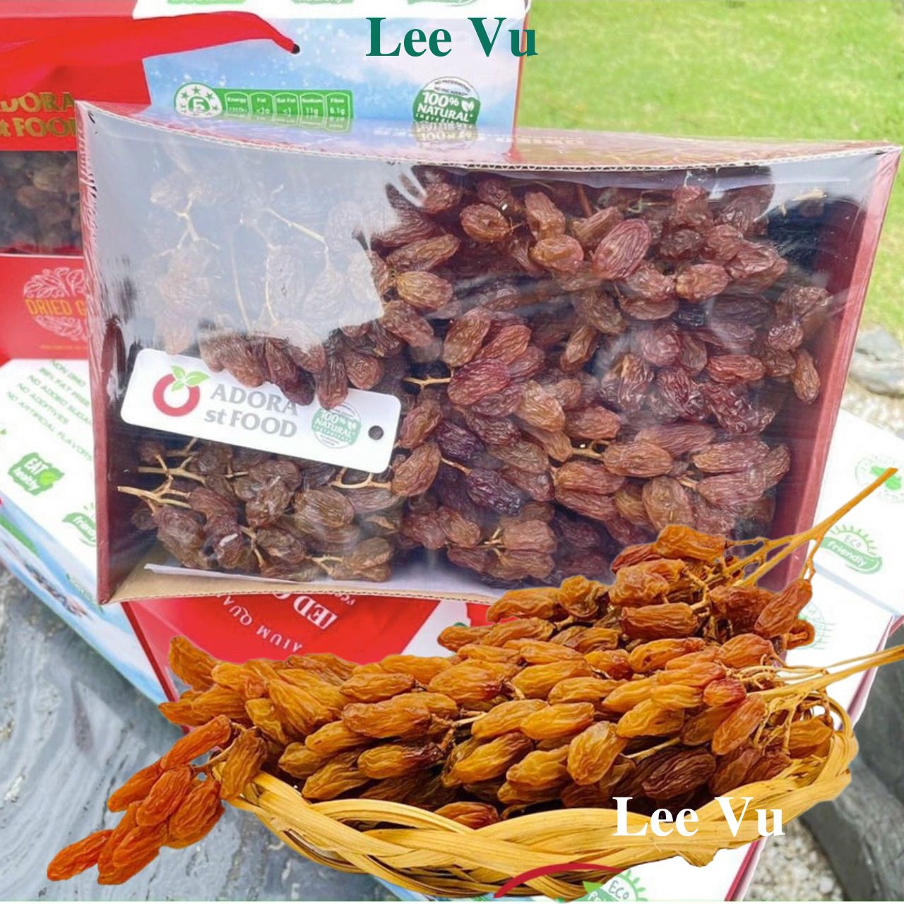 Nho Khô Úc Nguyên Cành Dried Grapes Adora St Food 1Kg Thompson