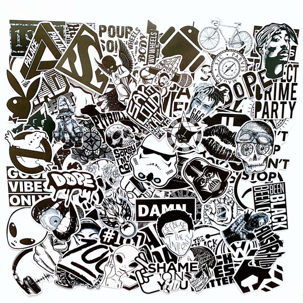 Sticker black white