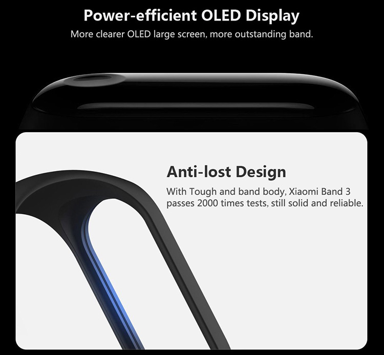 Xiaomi Mi Band 3 Smart Sports Bracelet Tracker Heart Rate Sleep Monitor Call Reject Intelligent Remind Fitness Pedometer