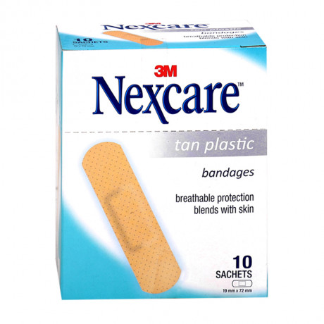 Hộp 10 gói Băng keo cá nhân 3M Nexcare TAN 10 miếng gói 1