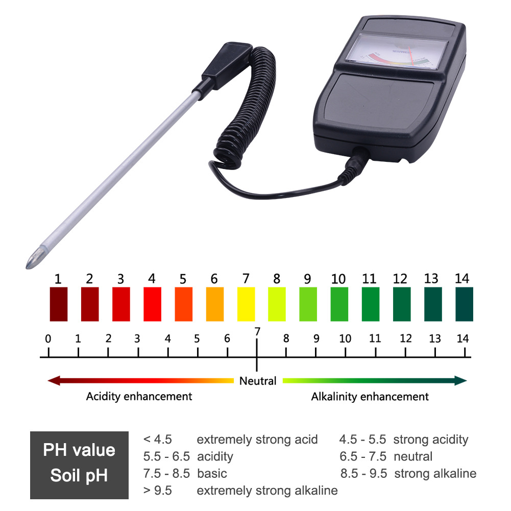 Plant Flower Pointer Type Outdoor Soil Detector PH Tester Acidity Meter Analyzer