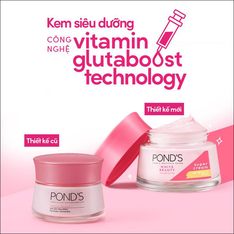 Kem Dưỡng Da Trắng Hồng Rạng Rỡ Pond's White Beauty Ban Đêm (50g)