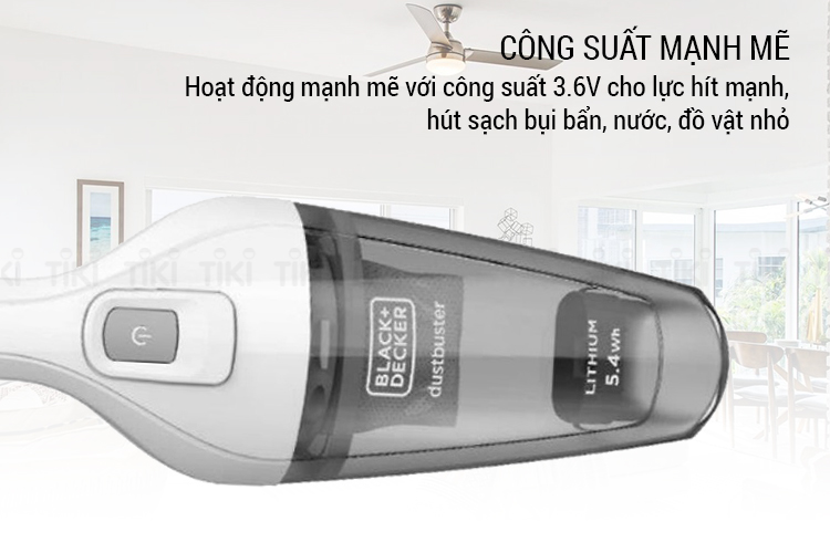 Máy Hút Bụi Cầm Tay Dùng Pin Black & Decker NVB115J-B1 (3.6V) - Hàng chính hãng