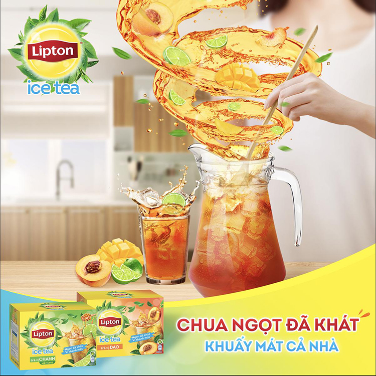 Hộp 16 Gói Trà Lipton Ice Tea Vị Xoài (14g / Gói)