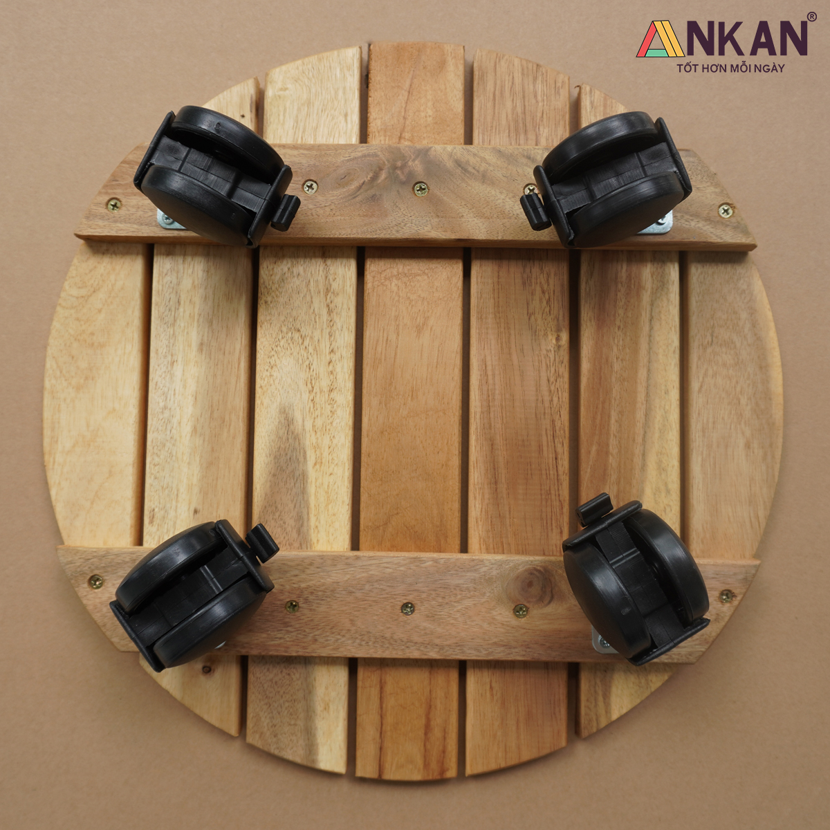 Đế Lót Chậu Cây Có Bánh Xe Cỡ Lớn Đường Kính 35cm Dùng Để Đặt Chậu Cây Chậu Hoa Trong Nhà Và Ngoài Sân