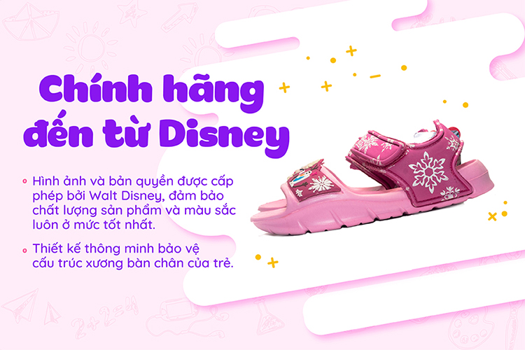 Sandal Nữ Nữ Hoàng Băng Giá Disney FROZEN FZ 107 - Hồng Sandal Nữ Nữ Hoàng Băng Giá Disney FROZEN FZ 107 - Hồng