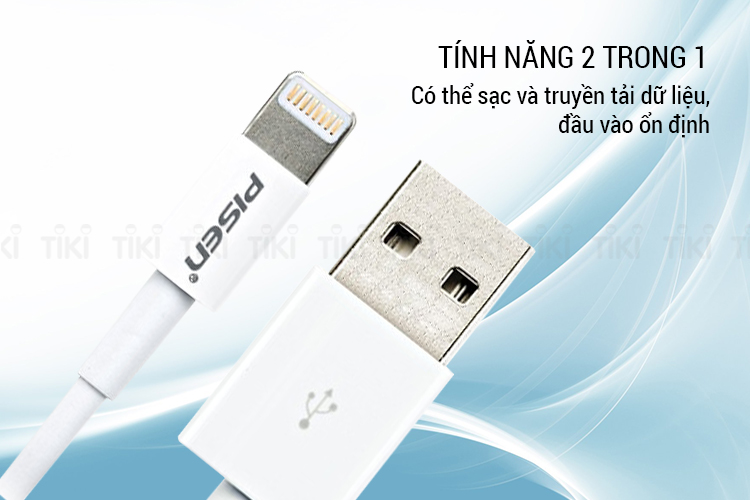 Cáp Sạc Lightning Pisen 1000mm