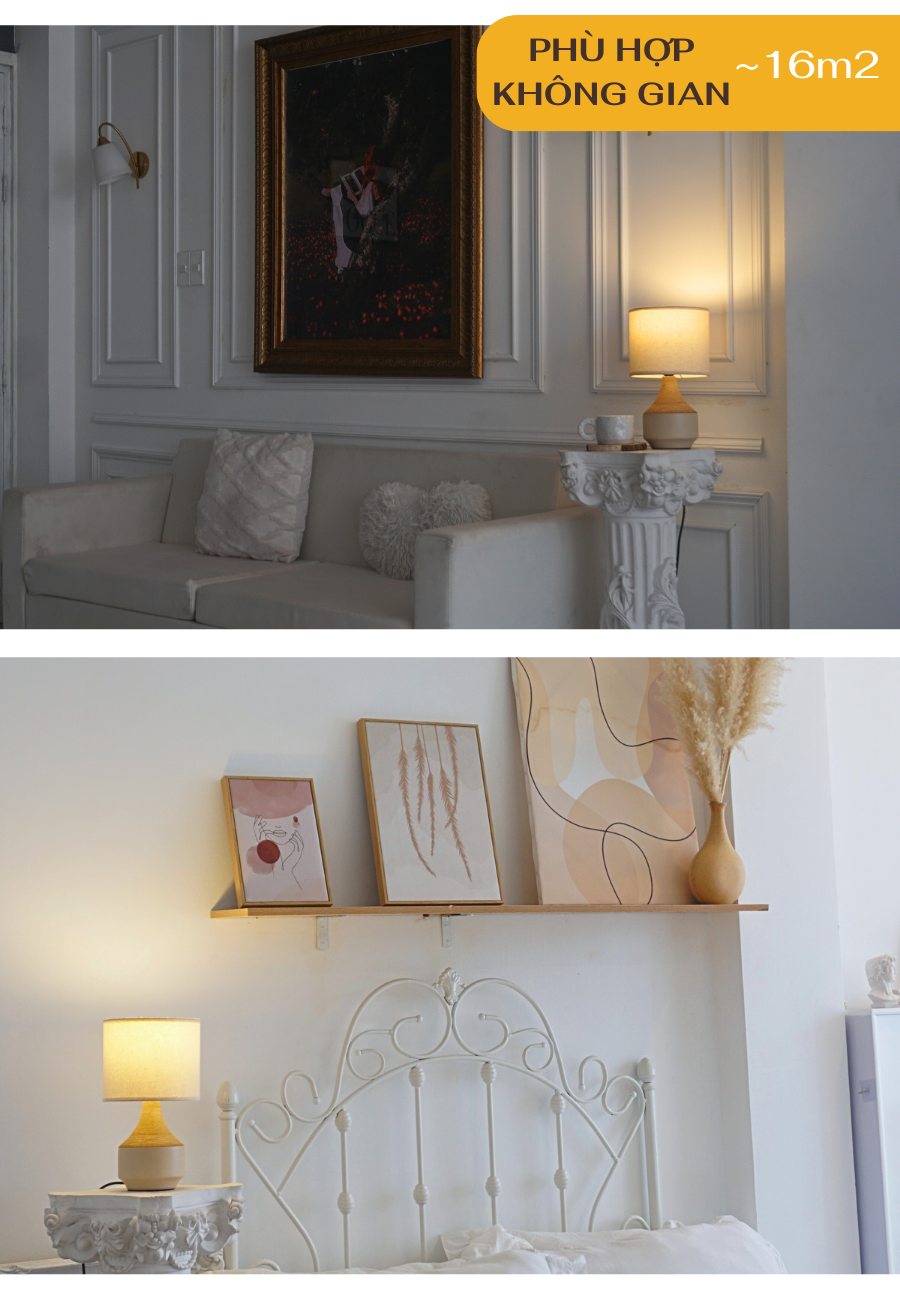 Đèn Ngủ Để Bàn Gốm Sứ Cao Cấp HUTA S14 Vân Màu Gỗ Độc Đáo Sang Trọng, Decor Trang Trí Phòng Ngủ, Khách Sạn, Đọc Sách Đầu Giường, Điều Chỉnh Độ Sáng, Ánh Sáng Vàng