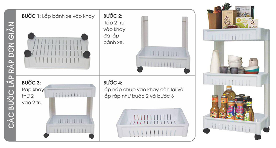 Kệ nhựa nhà bếp đa năng Tashuan TS 5333