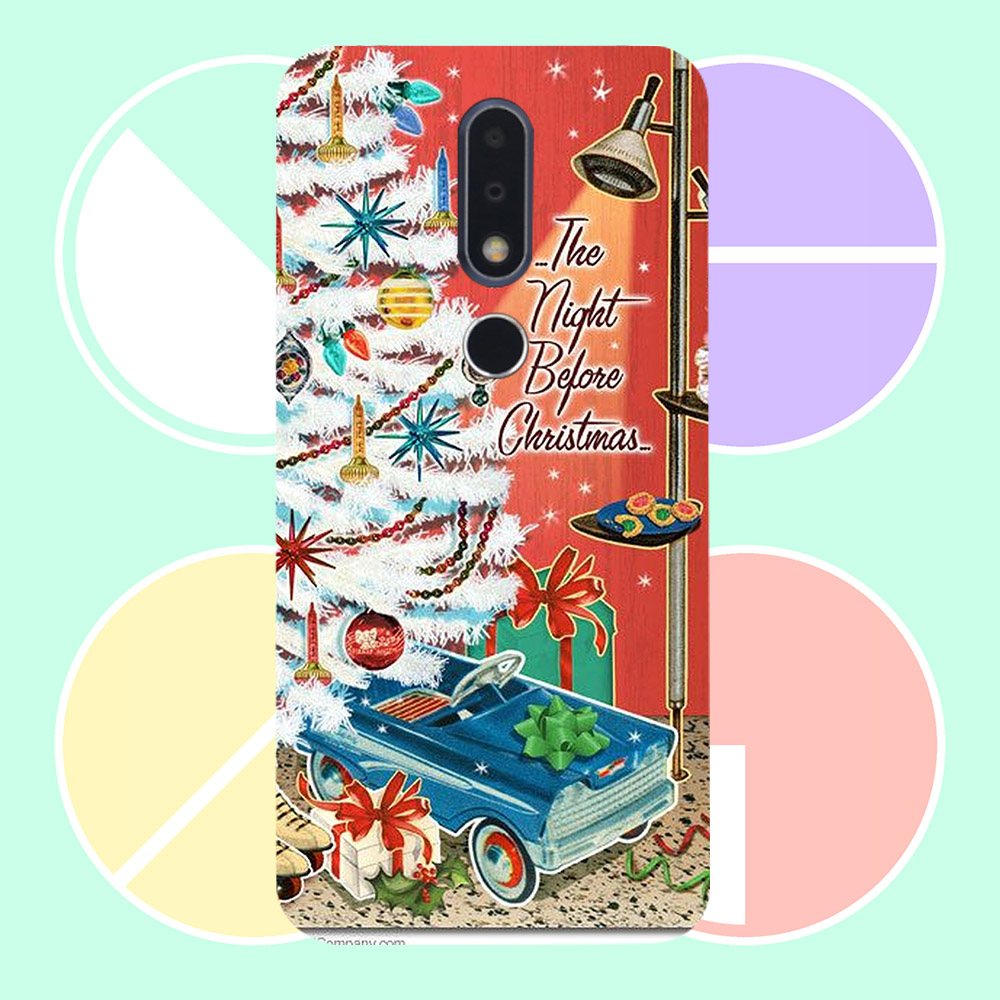 Ốp lưng cứng viền dẻo dành cho điện thoại Nokia 6.1 Plus - giáng sinh đầm ấm MS GSDA019