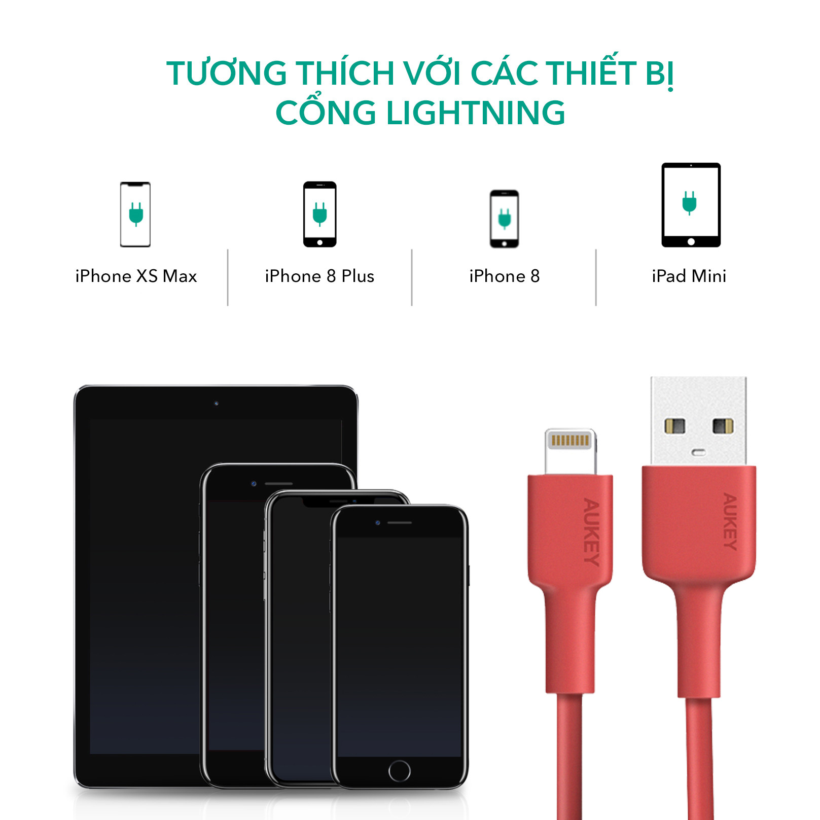 Dây Cáp SạcLightning Aukey CB-BAL1 MFI 1.2m - Hàng Chính Hãng Dây Cáp SạcLightning Aukey CB-BAL1 MFI 1.2m - Hàng Chính Hãng