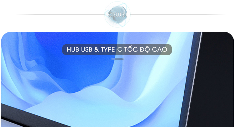 hub chia cổng usb, hub type c aswei 5in1