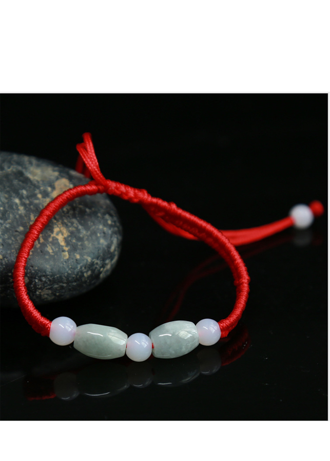 Vòng tay nam nữ chỉ đỏ 2 lu thống ngọc tự nhiên (Giao theo mầu tự nhiên)