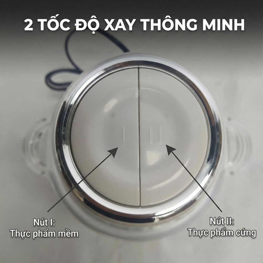 Máy Xay Mini Mishio MK389 - Dung Tích 0.8L, Xay Đồ Ăn Dặm, Gia Vị, Đồ Khô, Công Suất 250W Mạnh Mẽ - Hàng chính hãng