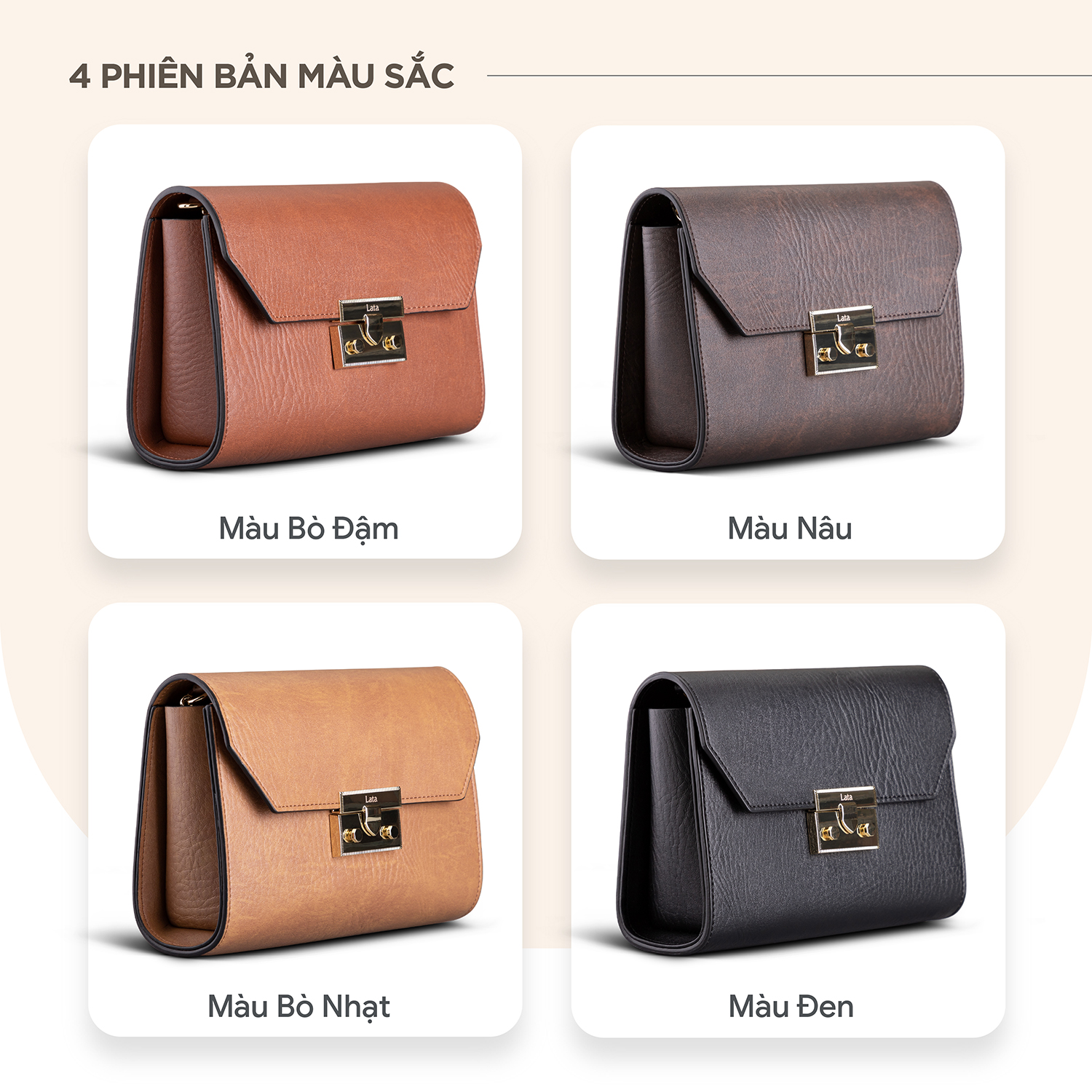 Túi Lata ( Thời trang nữ đi chơi size 20 - Túi đeo chéo da  HN100 )