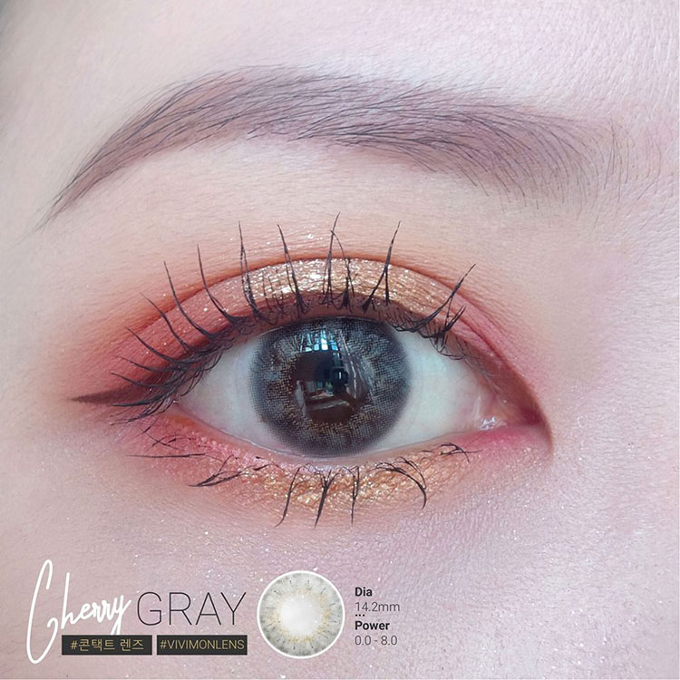 [Một miếng] Kính áp tròng CHERRY GRAY 4,5 độ