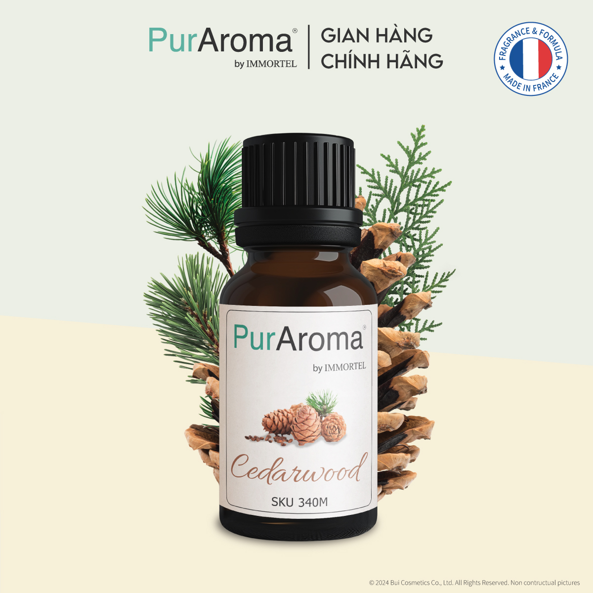 (18 mùi) Tinh dầu thiên nhiên nguyên chất PurAroma by IMMORTEL - 10mL - Chính hãng Pháp