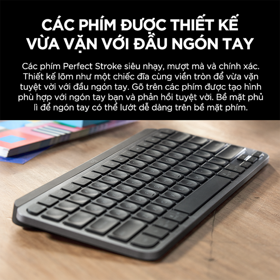 Bàn phím không dây Bluetooth Logitech MX Keys Mini - Hàng Chính Hãng