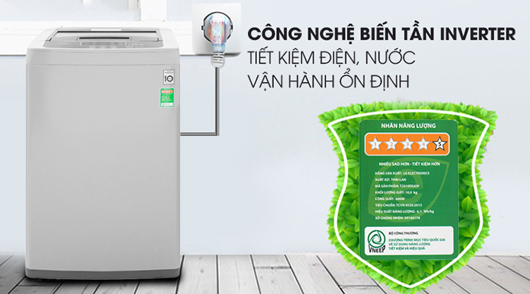 Máy Giặt Inverter LG T2108VSPM2 (8kg) - Hàng Chính Hãng - Chỉ Giao Tại HCM