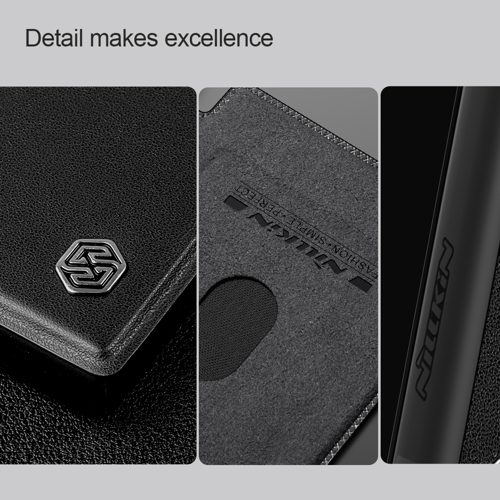 Ốp Lưng Nillkin Qin Prop Leather Case cho Samsung Galaxy S24 Ultra - Hàng Chính Hãng