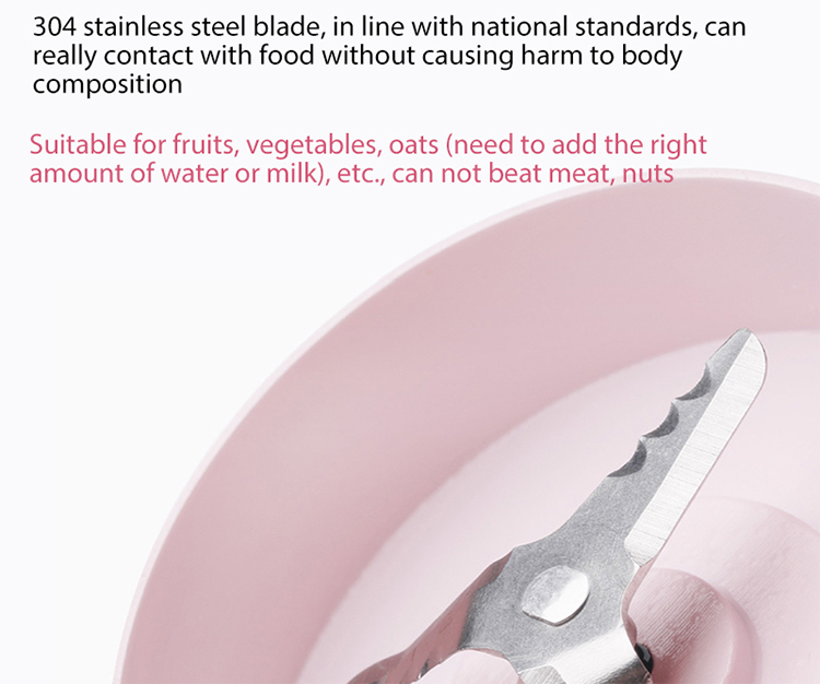 Xiaomi 17PIN Star Fruit Cup Portable Juicer 400ML Fruit Cup Magnetic charging 30 Seconds Of Quick Juice Suitable For - Pink