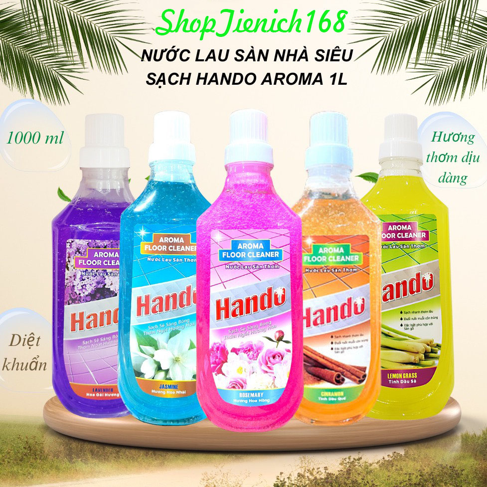 Nước thơm lau sàn nhà Hando 1L hương hồng
