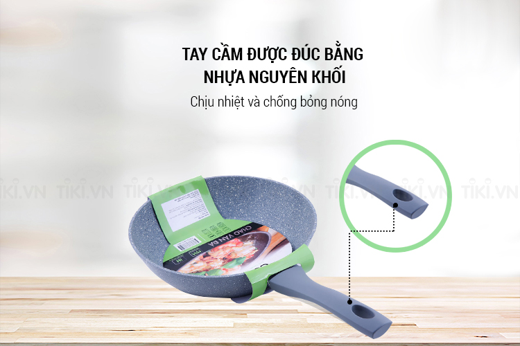 Chảo Sâu Vân Đá Green Cook GCP02 - 26IH (45 x 27 x 6.5cm)