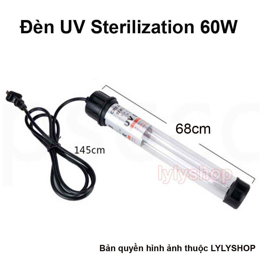 Đèn UV hồ cá diệt khuẩn, diệt tảo, rêu trong 7 ngày công suất 20W, 30W, 40W, 60W cao cấp cho hồ cá lớn, bể cá ngoài trời