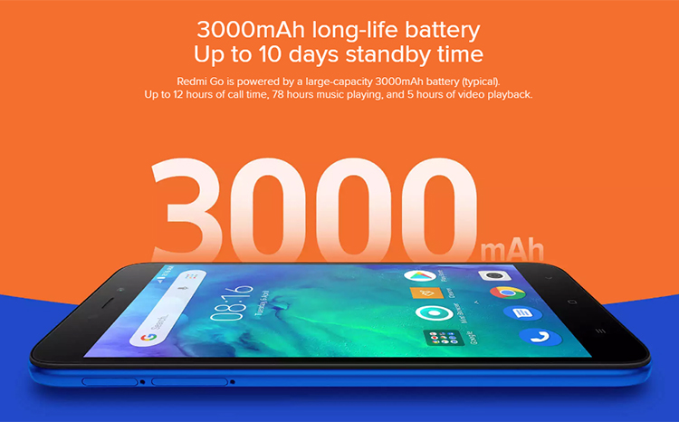 Điện Thoại Xiaomi Redmi Go (1GB/8GB) - Hàng Chính Hãng Điện Thoại Xiaomi Redmi Go (1GB/8GB) - Hàng Chính Hãng