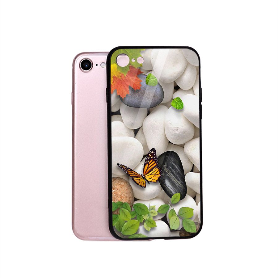 Ốp điện thoại kính cường lực cho máy iPhone 6 Plus/6s Plus - bướm đẹp MS BUOMD015