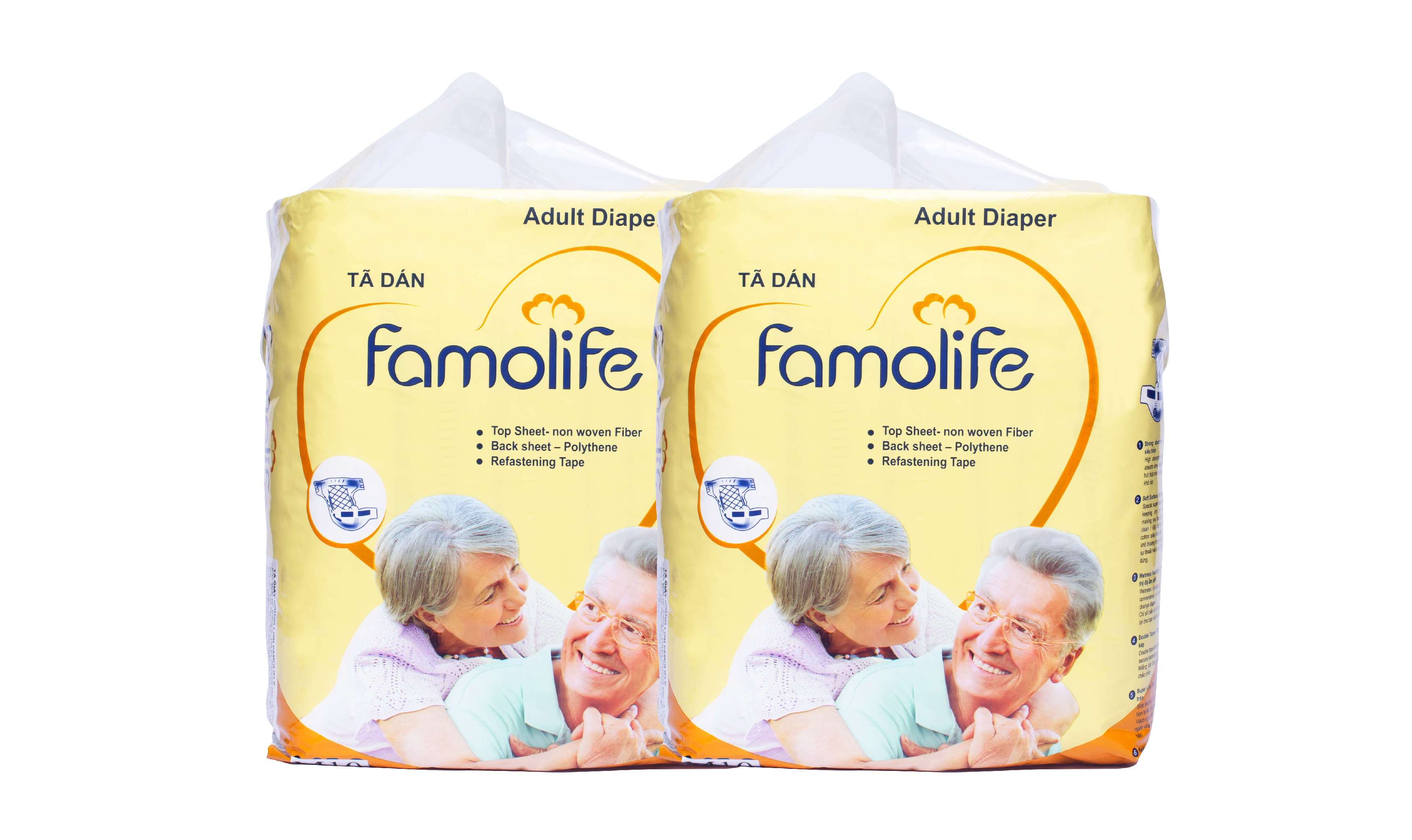 combo 2 gói tã dán người lớn famolife m10 l10 (10 miếng) 1