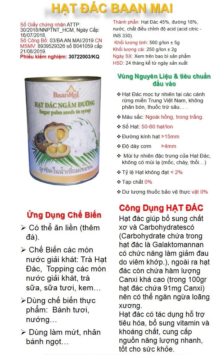 Dừa Nước Ngâm Nước Đường BaanMai (560gr)