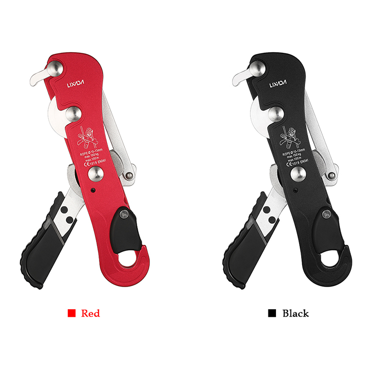 Lixada Outdoor Stop Descender Self-braking Self Locking Hand Control Descender Adventure Rock Climbing Caving Rescue