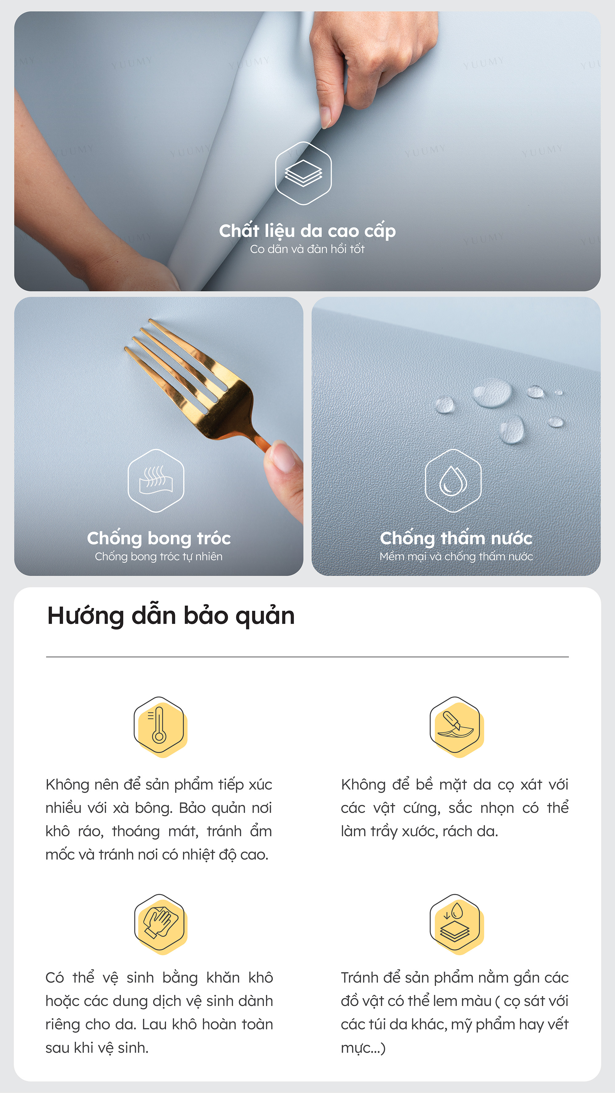 Túi Yuumy ( Thời trang nữ thời trang năng động size 23 - Túi đeo chéo da Seasand YN230 )