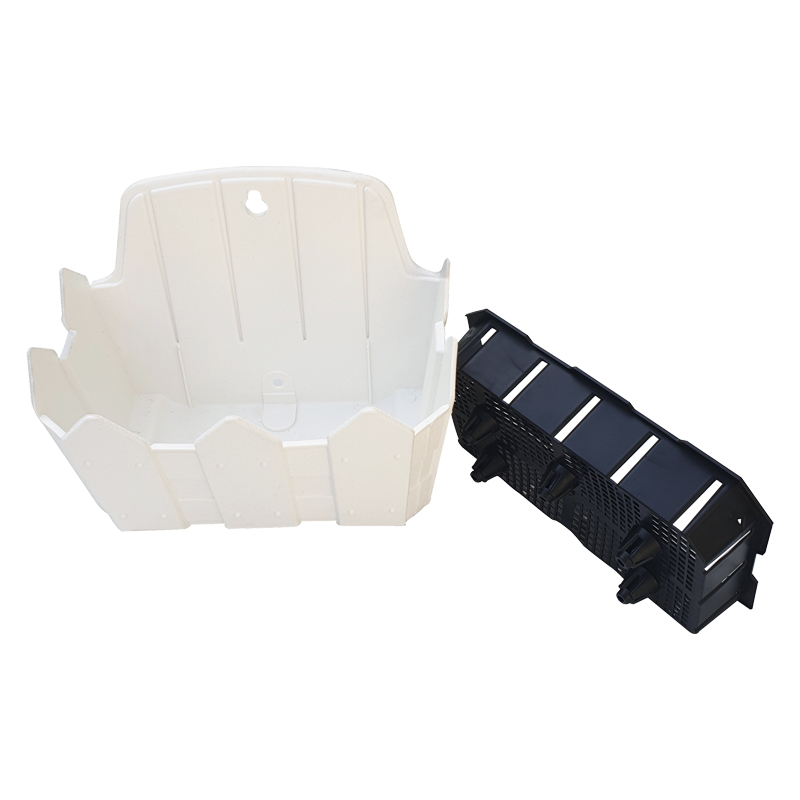 Chậu nhựa trồng cây treo tường kiểu hàng rào màu trắng với đế lưới thông minh