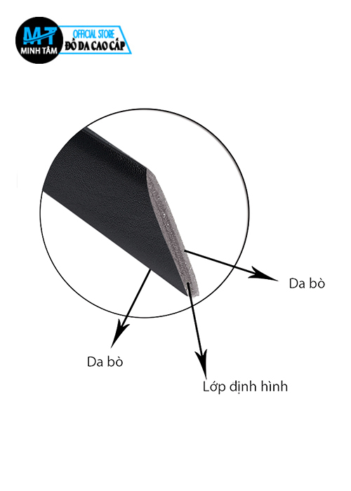 Thắt Lưng Dây Nịt Nam Da Bò 3 Lớp, Khóa Kim Lỗ Minh Tâm MT214-09 (120cm x 3,5cm) + Tặng Kèm Hộp Gói