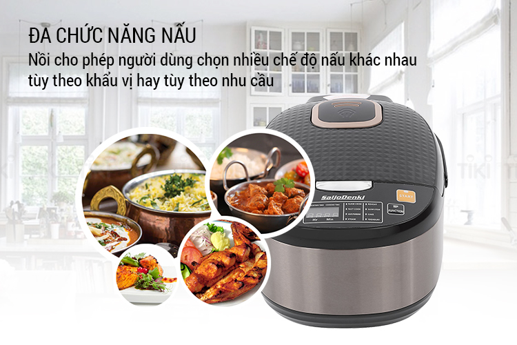 Nồi Cơm Điện Tử Saijo Denki SD-12A (1.8 Lít) - Hàng Chính Hãng