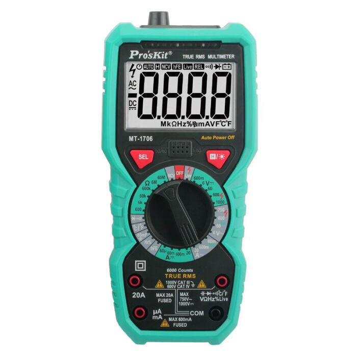 Đồng Hồ Vạn Năng Kĩ Thuật Số (Pro'sKit) MT-1706-C 3-5 / 6 RMS Đồng Hồ Vạn Năng Kĩ Thuật Số (Pro'sKit) MT-1706-C 3-5 / 6 RMS