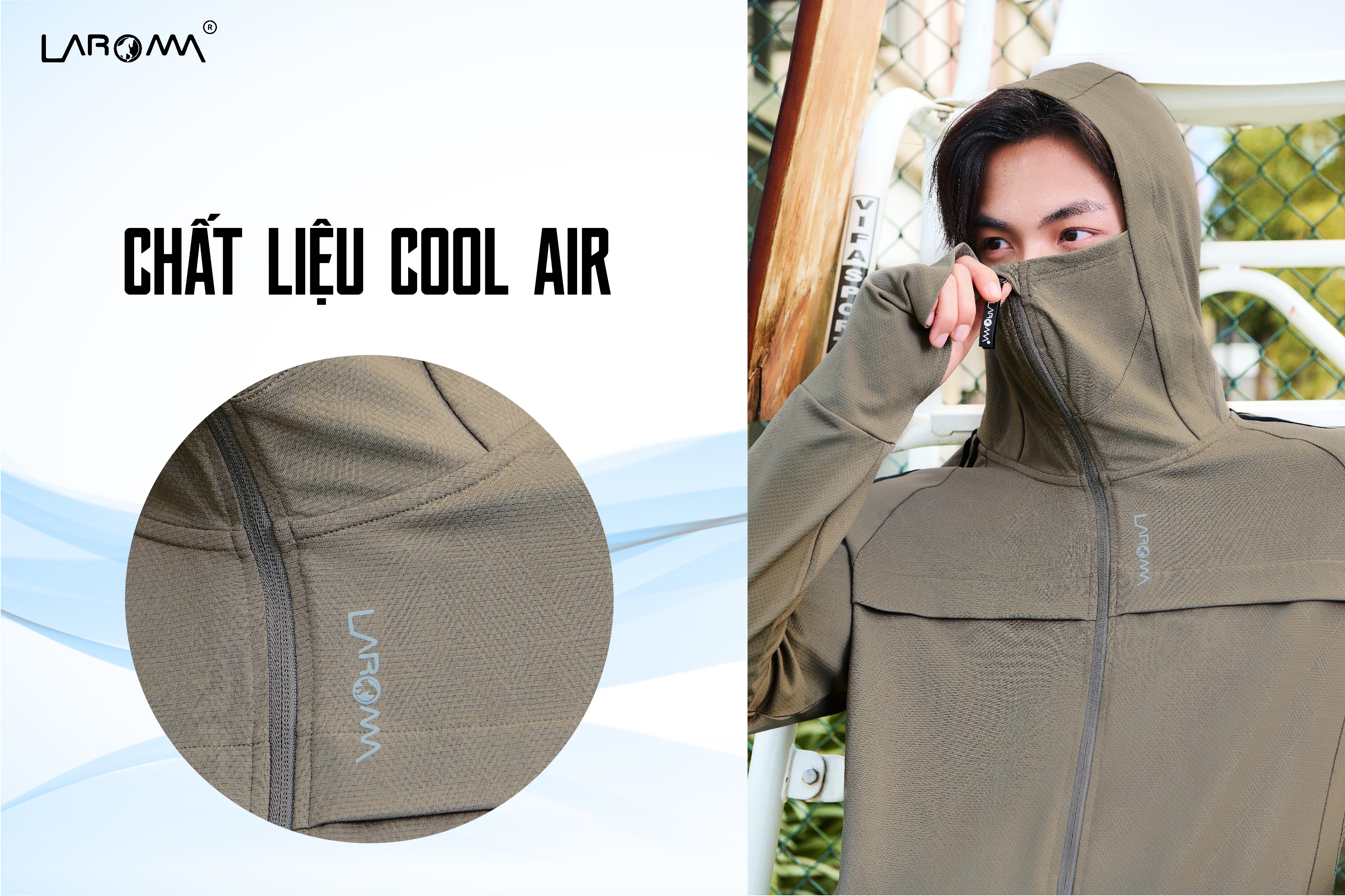 Áo Chống Nắng Nam Coolair Laroma| UPF50+ | Vải Thơm | Làm Mát | Thời Trang | Đa Dụng