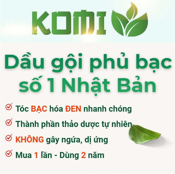 Dầu Gội Nhuộm Tóc KOMI Nhật Bản Phủ Bạc Nhân Sâm 500ml, Nhuộm Tóc Đen, Nâu Tóc Từ Lần Gội Đầu Tiên, 100% Thảo Dược Thiên Nhiên - CHÍNH HÃNG KRUSH