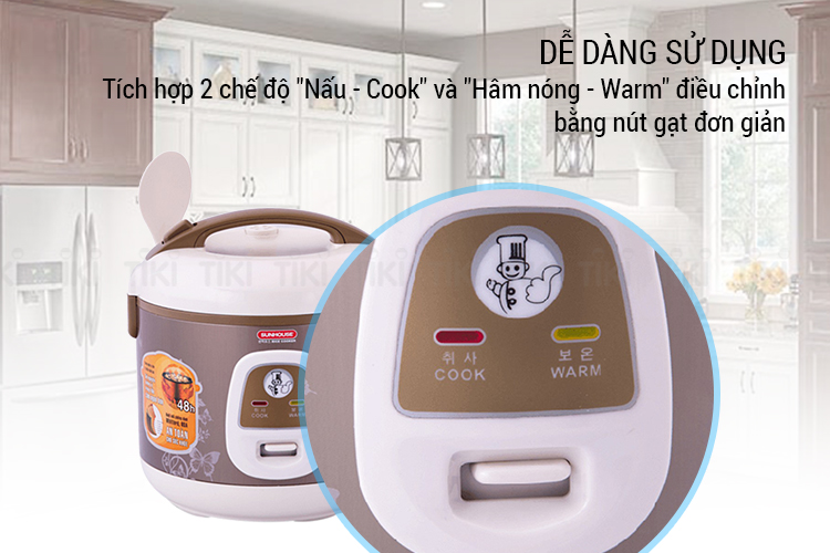 Nồi Cơm Điện Sunhouse SHD8216 (1.2L) - Hàng chính hãng