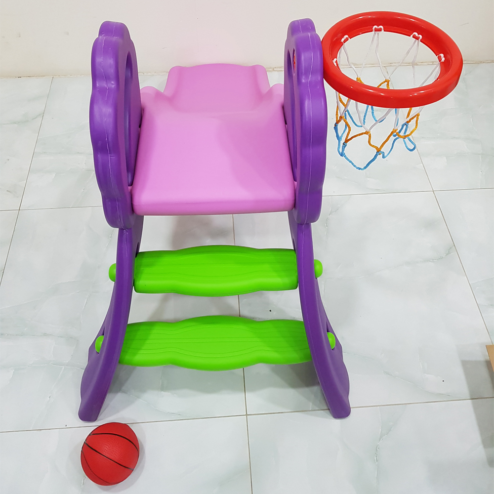 cầu trượt máng đúc có bóng rổ siêu rẻ pl0601b