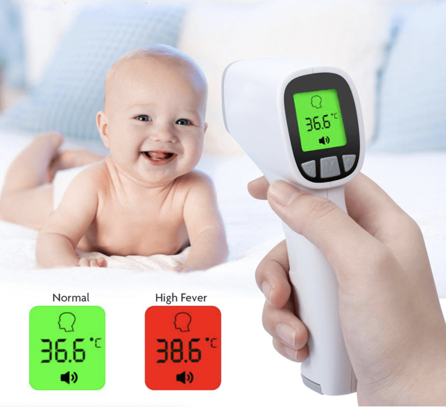 Nhiệt Kế Hồng Ngoại Bắn Trán Jumper 14 Nhiệt Kế Hồng Ngoại Bắn Trán Jumper