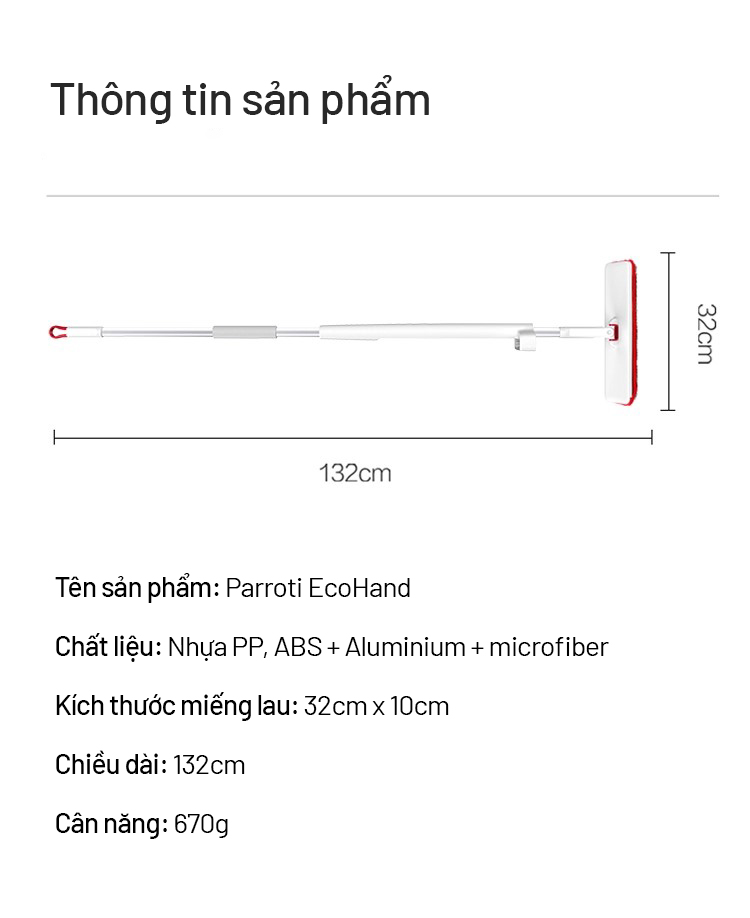 Cây lau nhà thông minh Parroti
