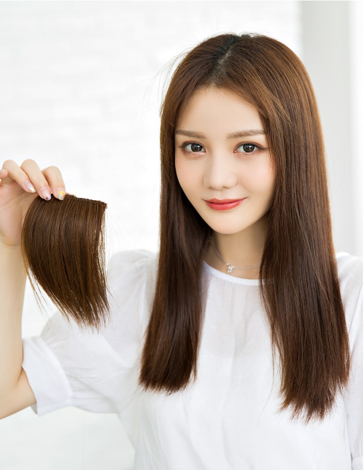Tóc giả nữ kẹp phím phồng ngắn K04, kẹp phồng chân tóc