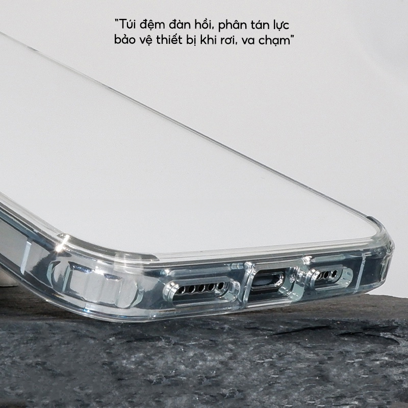 Ốp lưng giảm sốc chống va đập chống ố vàng cho iPhone 15 Pro Max / 15 Pro / 15 Plus / iP 15 hiệu X-level ICE Crystal trang bị đệm khí ẩn bốn góc, Mặt lưng PC chống ố vàng - Hàng nhập khẩu