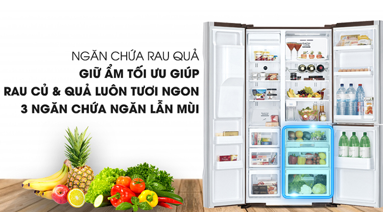 Tủ Lạnh Side By Side Inverter Hitachi R-M700AGPGV4X (584L)