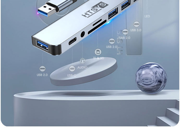 hub, hub chuyển đổi usb type c ht sys